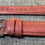 Thumbnail: Quality genuine leather watch strap / Burgundy / Fill Stitching