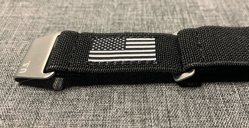 Thumbnail: Exclusive US Marine Nationale (MN) Nylon Strap - Black - Stainless Steel
