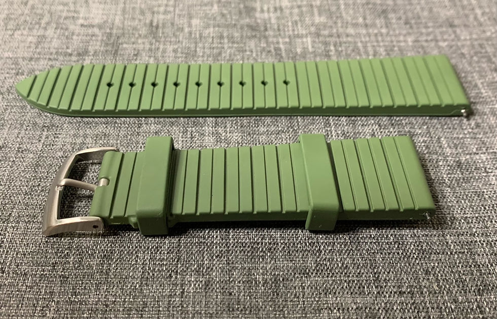 Thumbnail: Premium FKM Rubber Tropic Watch Strap Green