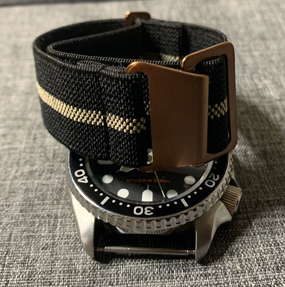Thumbnail: Marine Nationale (MN) Nylon Strap - Black / Sand Weave
