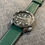 Thumbnail: 2nd Gen / Sailcloth Rubber Sports Watch Strap / Green White Stitching