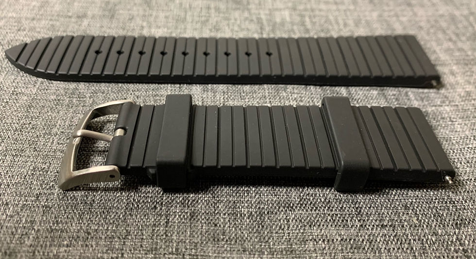 Thumbnail: Premium FKM Rubber Tropic Watch Strap Black