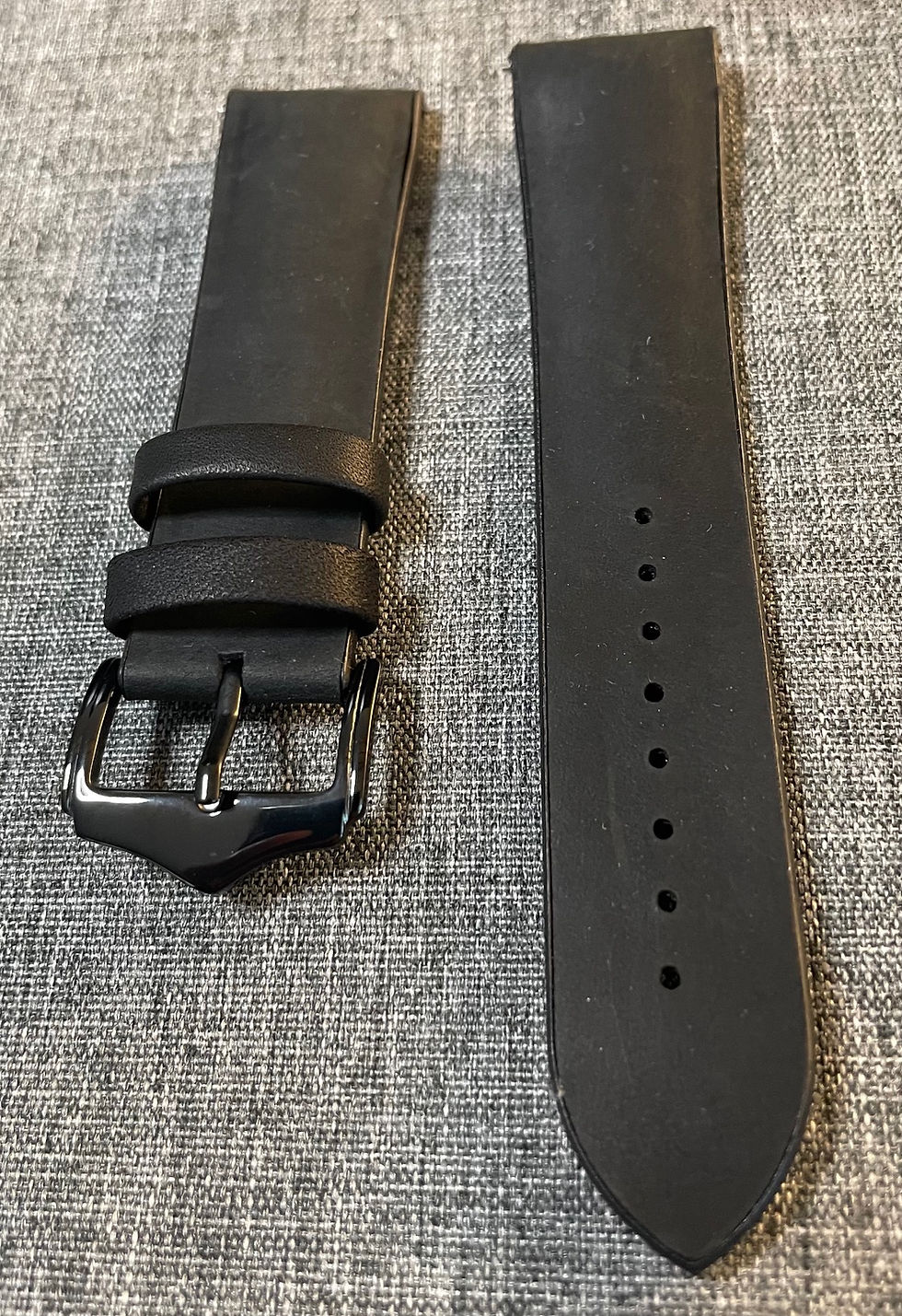 Thumbnail: Suede Leather Soft Silicone Watch Strap /Matte Black