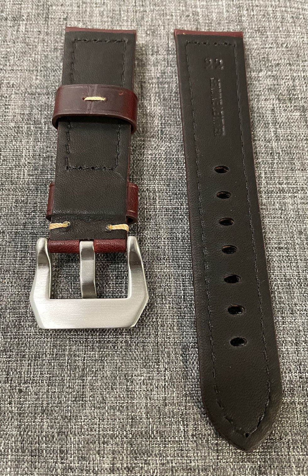 Thumbnail: Oiled Italian Leather – Premium leather watch strap – Red Tan