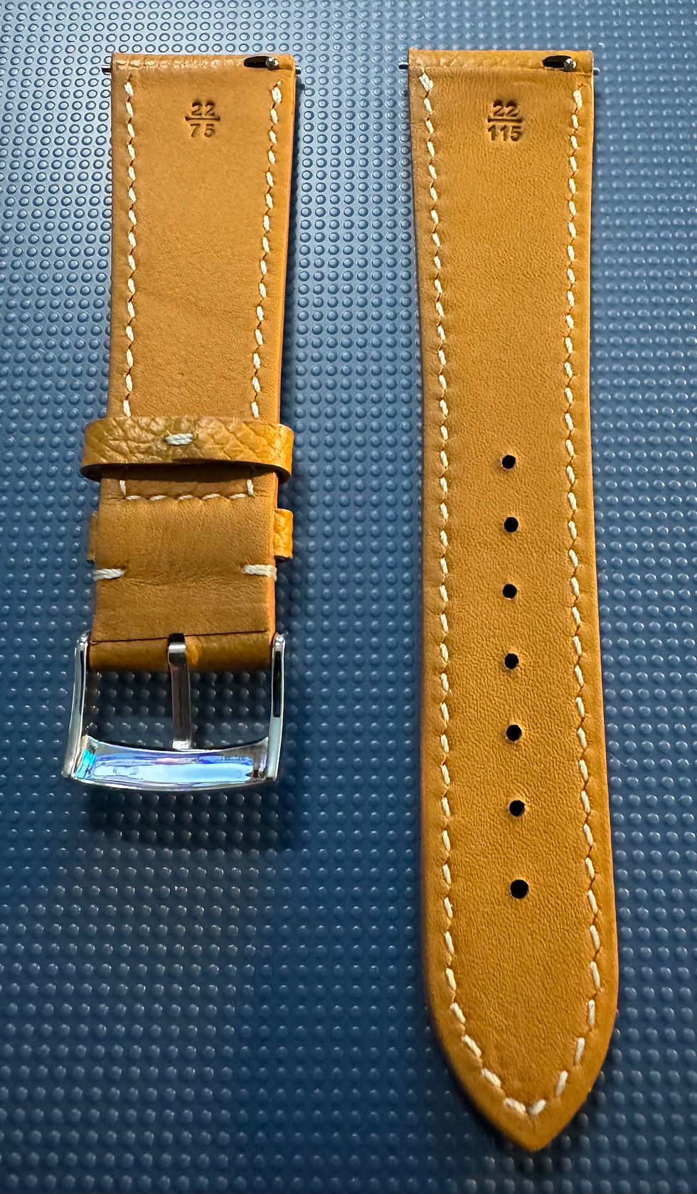 Thumbnail: Top Grain Epsom Leather / Vintage Style Watch Strap / Tan Brown