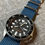 Thumbnail: Premium Single Pass Nylon Watch Strap / Ocean Blue / Webbed Weave
