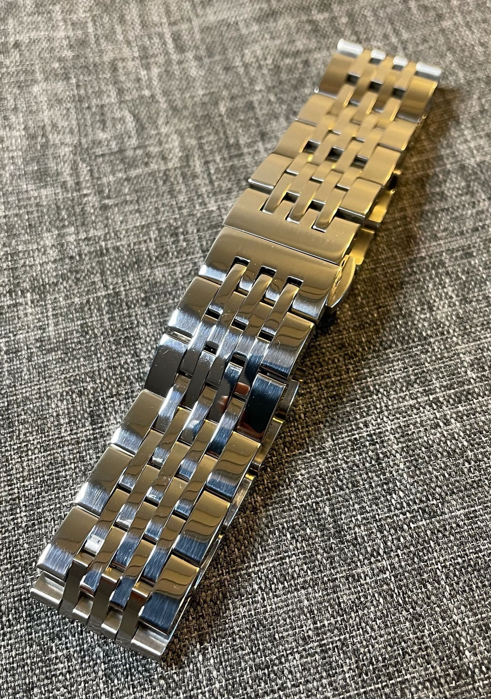 Thumbnail: Premium 316L Polished Steel Sports Watch Bracelet Strap / 7 link