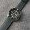 Thumbnail: Superior top grain Italian leather watch strap / Blue Orange Stitch