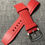 Thumbnail: Thermal Silicone contoured watch strap / Red / Quick release