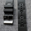 Thumbnail: Premium FKM Rubber Sports Watch Strap Matte Black Puzzle Design