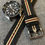 Thumbnail: Sports watch strap / Premium Nylon / Black, Burgundy & Beige Stripes