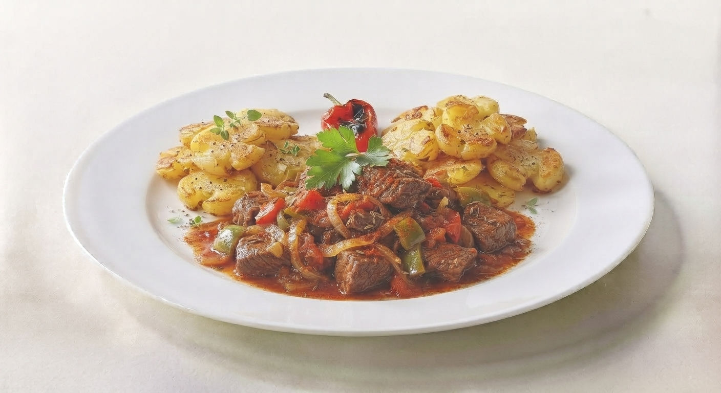03/11 : Goulash à la hongroise - Pommes de terre rissolées