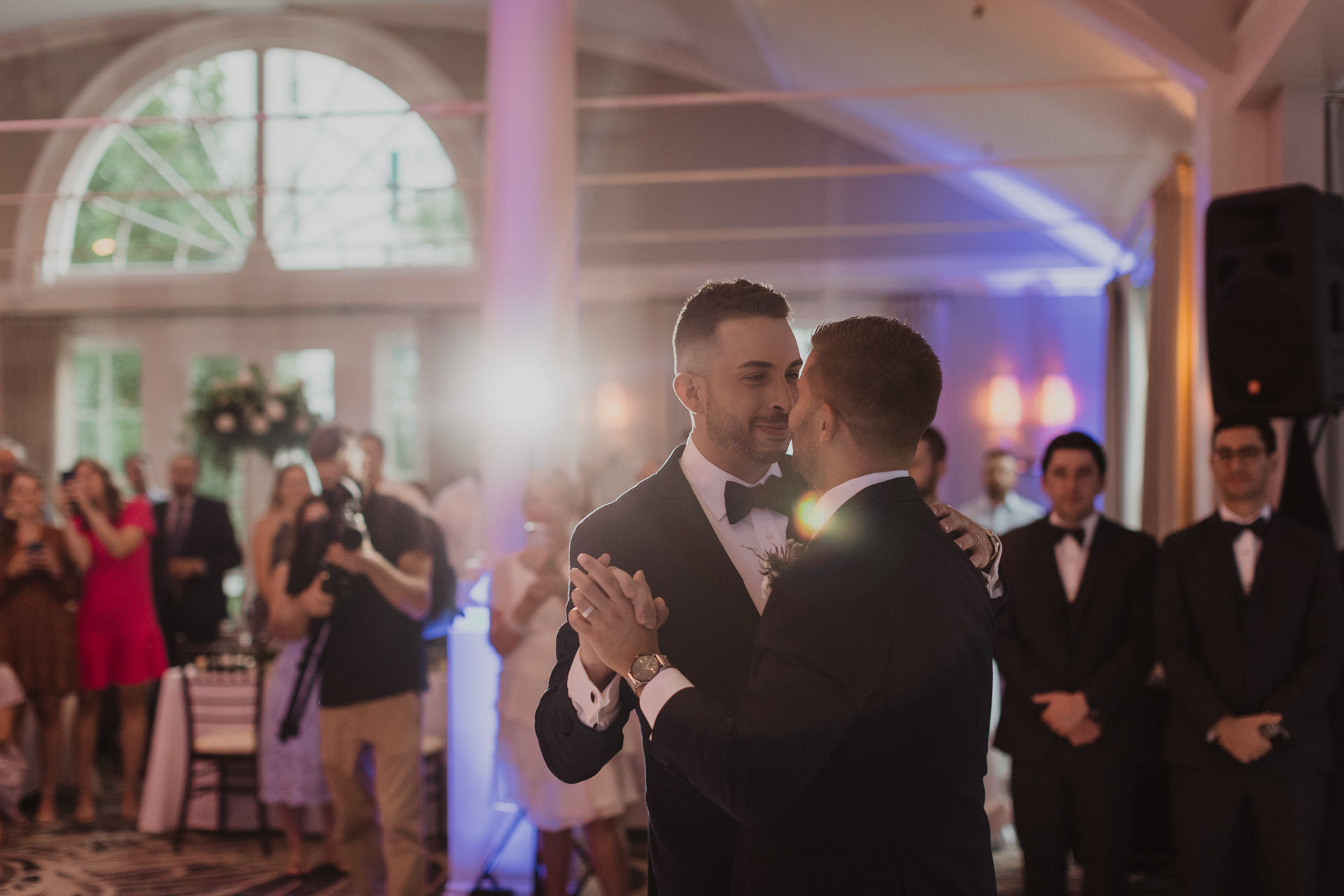 Gay wedding first dance at Equinox Hotel