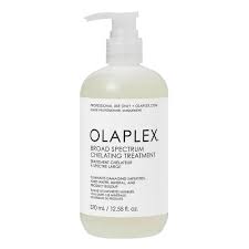 OLAPLEX Broad Spectrum Chelating Treatment in a pump bottle, designed for deep cleansing. Included in the DCHAN SALON blog post