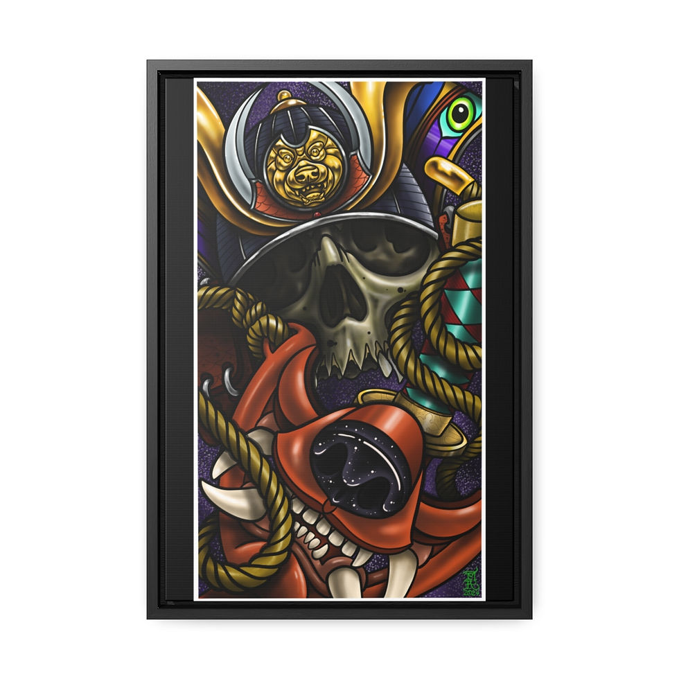 Thumbnail: “Bear Samurai “ canvas in frame