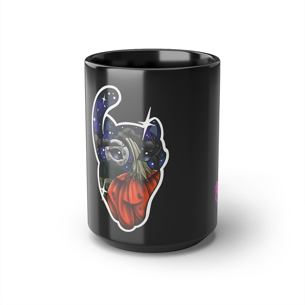 Thumbnail: Haunted night (Black Mug, 15oz)