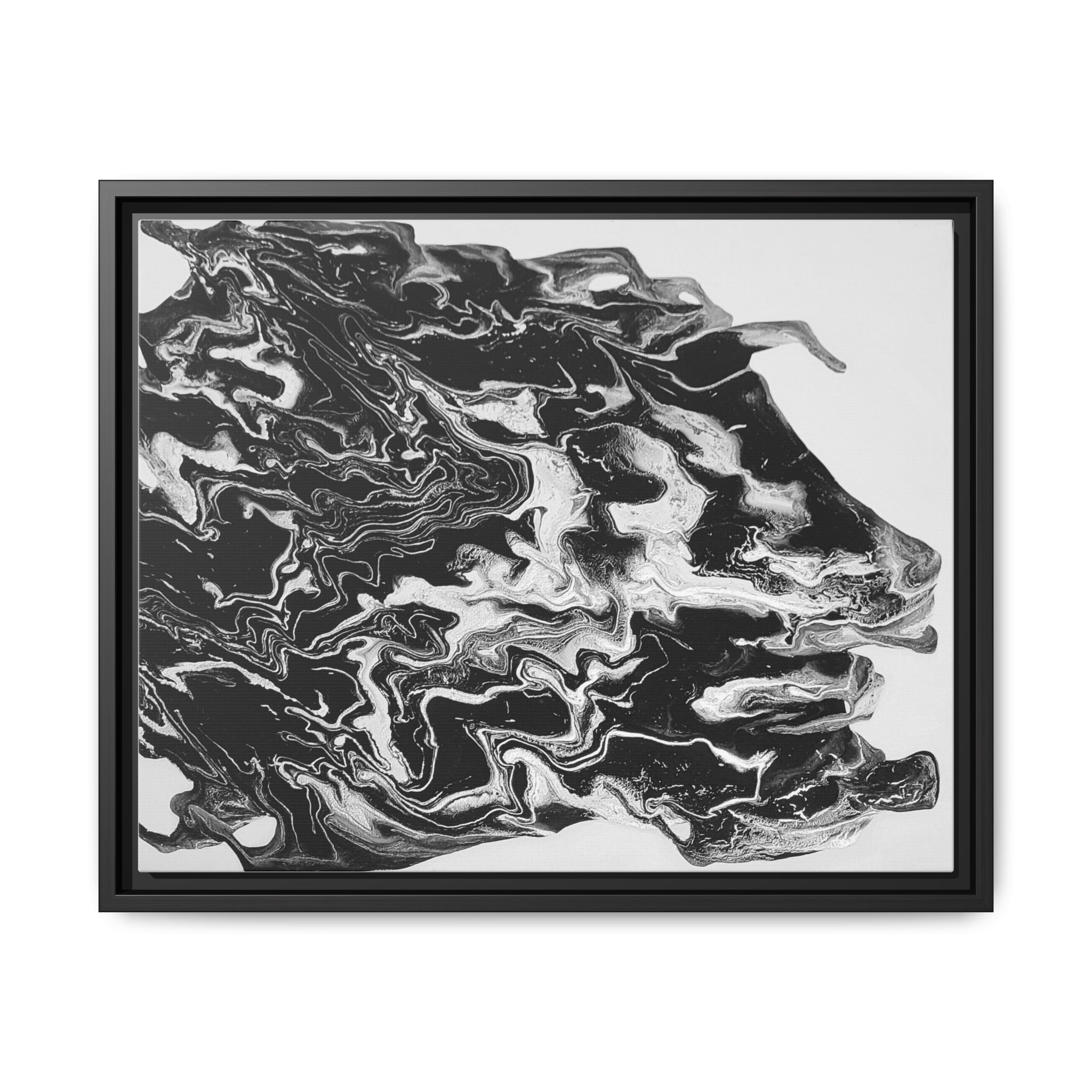 Canvas Wall Art - Modern Lion Head Marbled Design