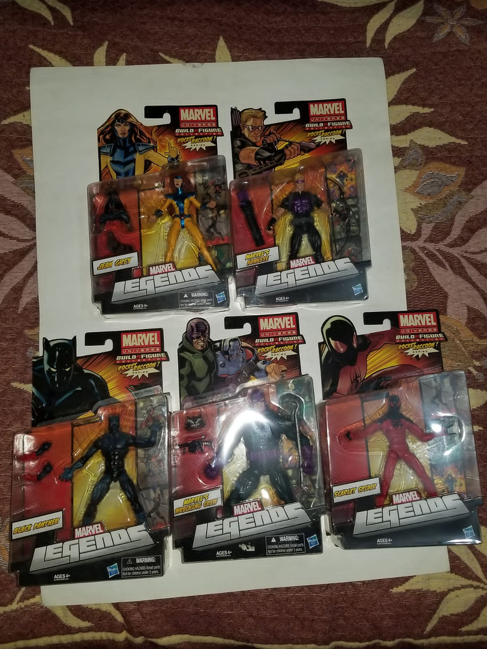 Jean Grey, Hawkeye, Wrecking Crew, Black Panther y Scarlet Spiderman