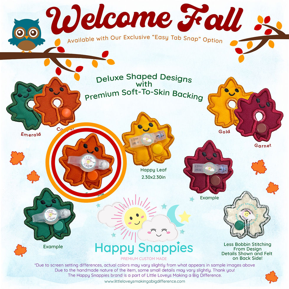 Thumbnail: Happy Fall Leaf- Deluxe Shape Tubie Pad Cover