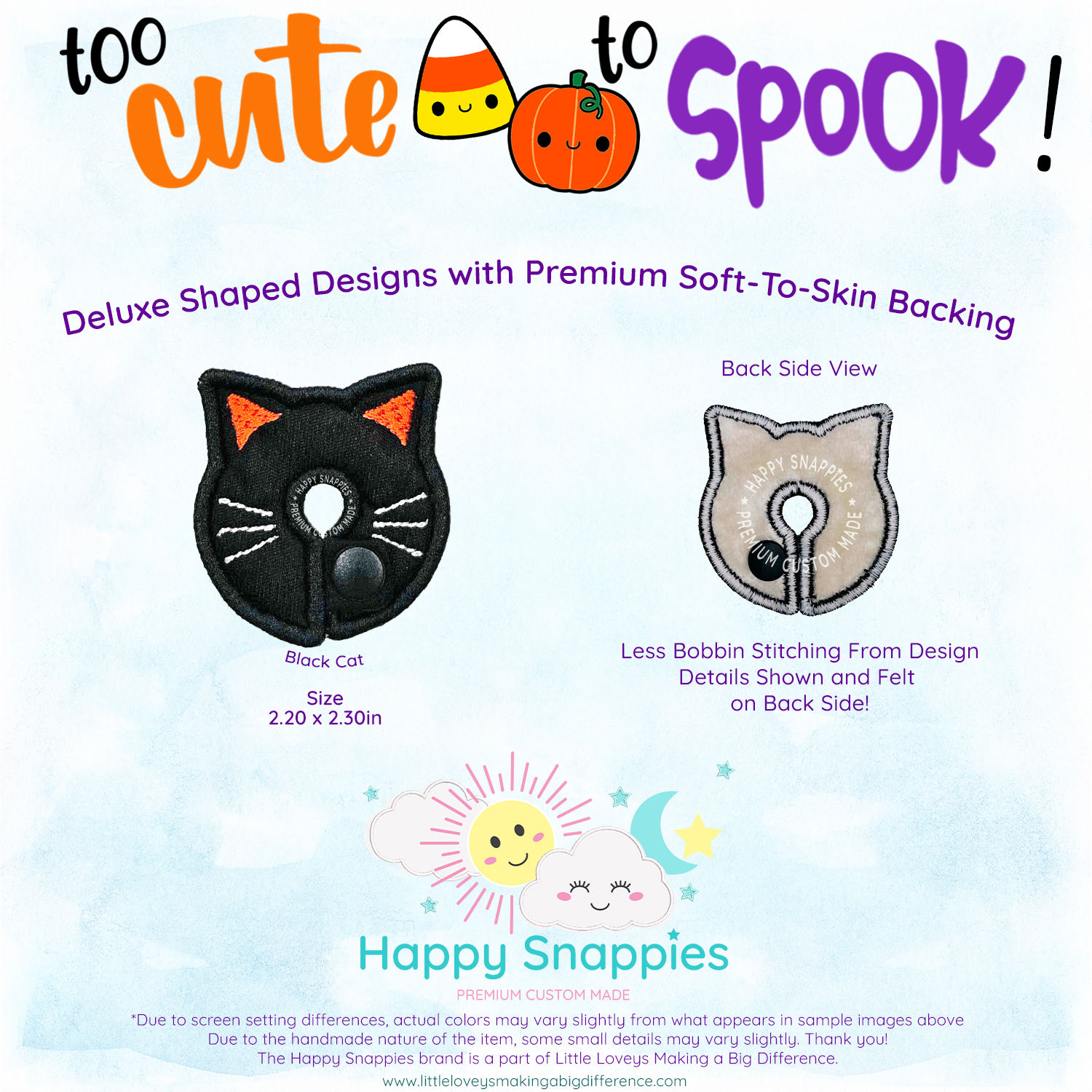 Halloween Black Cat- Deluxe Shape Tubie PadCover
