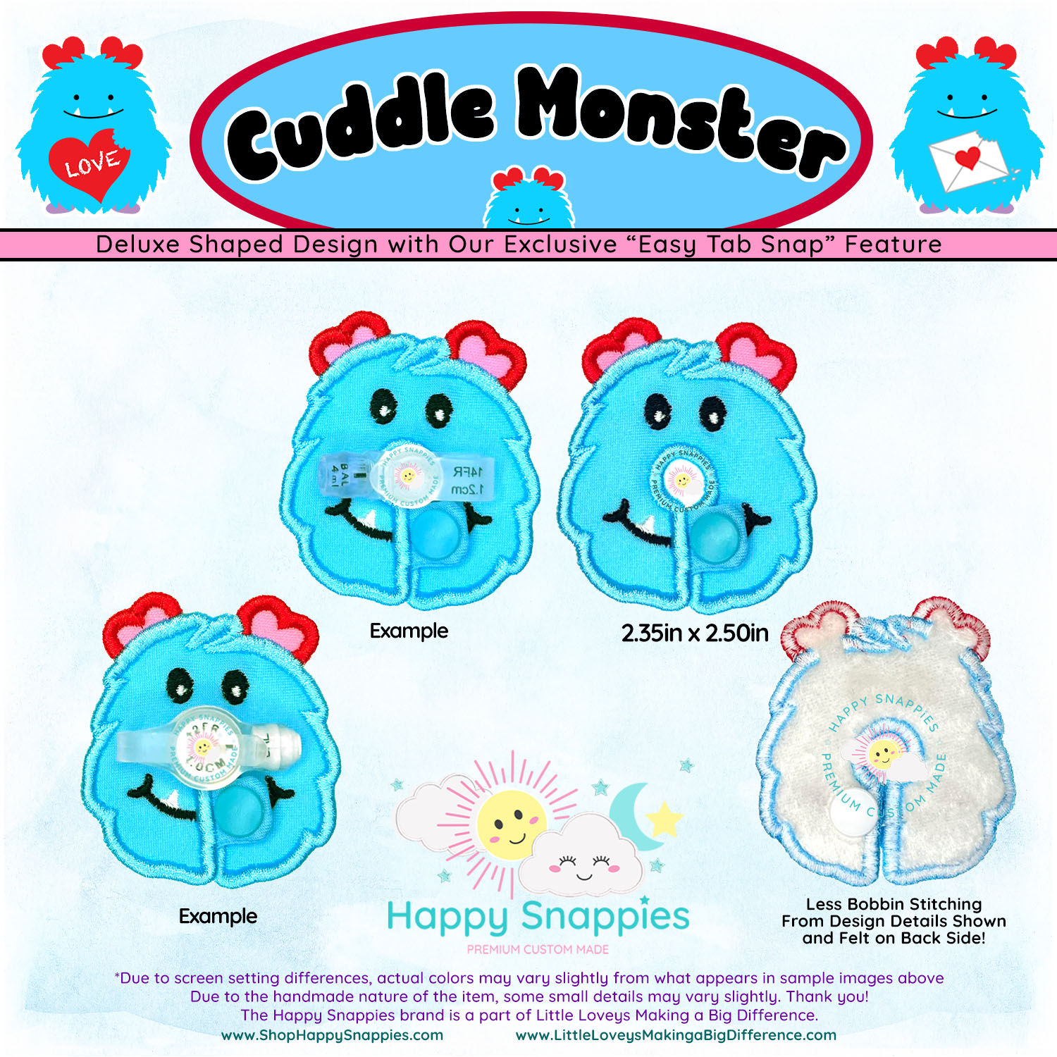 Cuddle Monster Valentine Deluxe Shaped Valentine Premium Tubie Pad Cover EasyTab