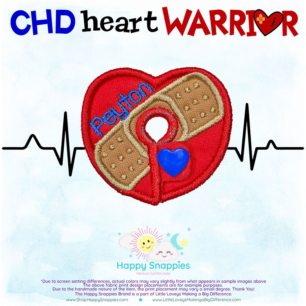 Thumbnail: CHD Heart Bandaid with Optional Name Personalization Deluxe Shape Tubie Pad