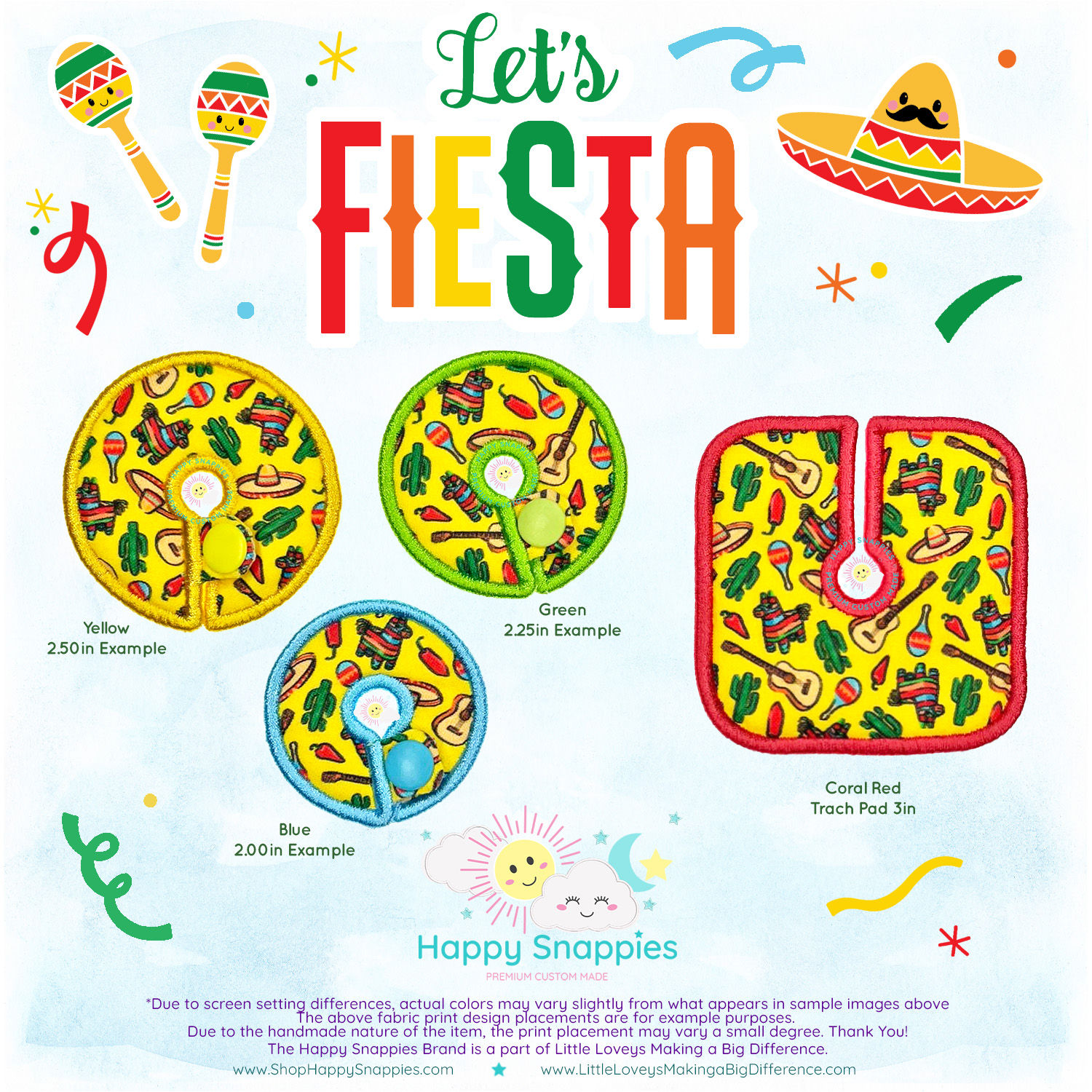 Fiesta Time GTube Tubie and Trach Pad Covers