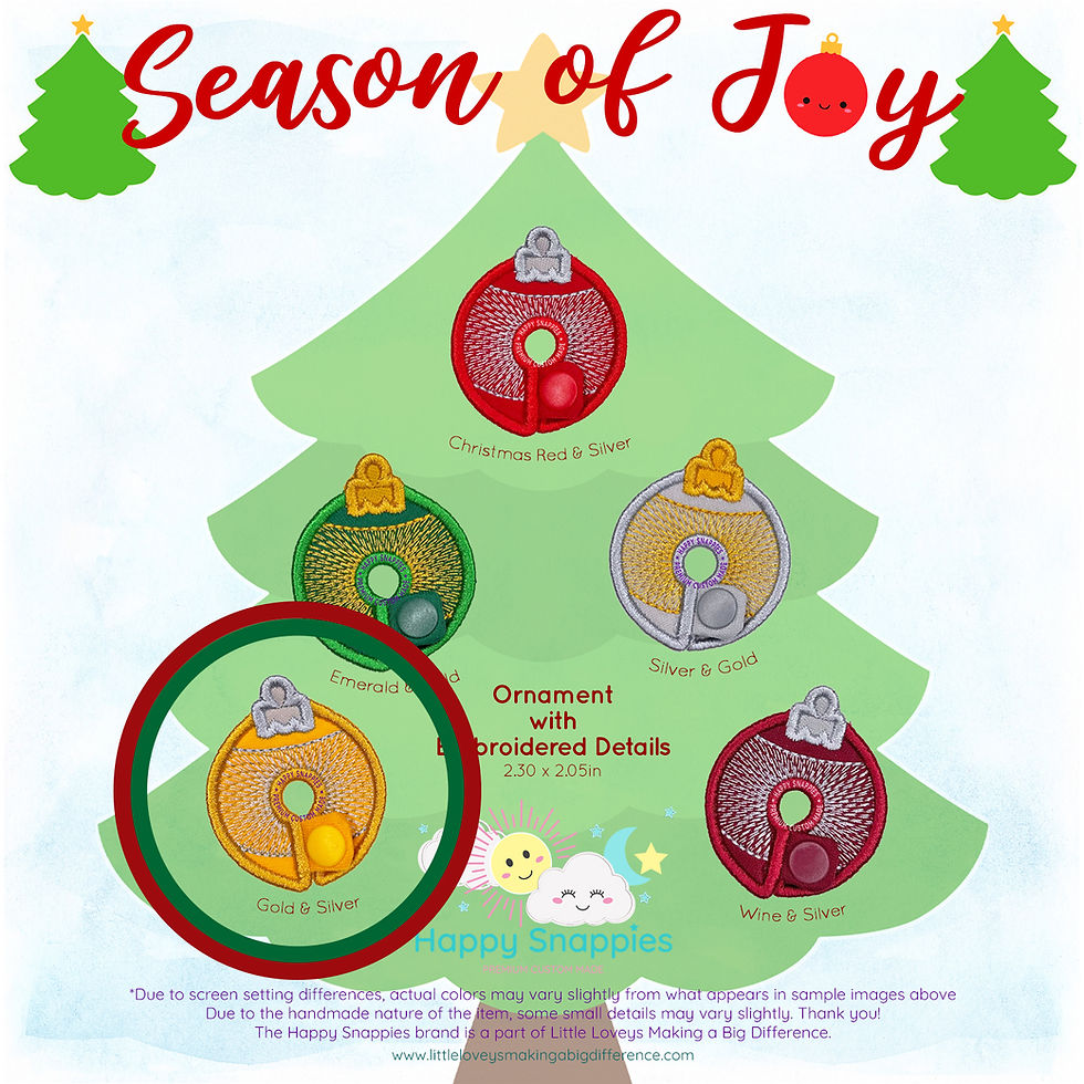 Thumbnail: Ornament with Embroidered Details Deluxe Shape Tubie Pad Cover