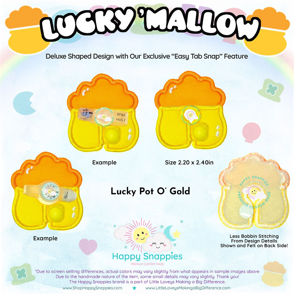 Lucky Charm Cereal Pot of Gold Deluxe Shaped Premium GTube Tubie Pad Covers