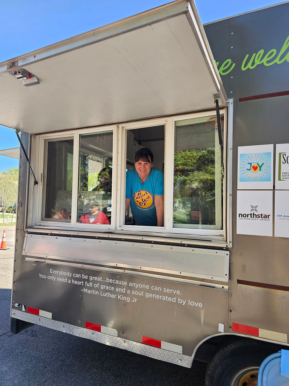 Leola Daul inside of the Heart-n-Soul Community Cafe Food Truck on May 13, 2026.
