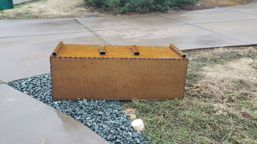 Customer steel planter box after 8 hours of exposure to sun