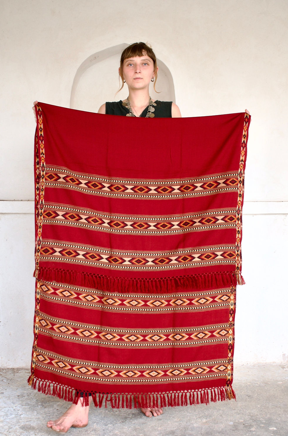 Thumbnail: Cashmere Shawl - RED 
