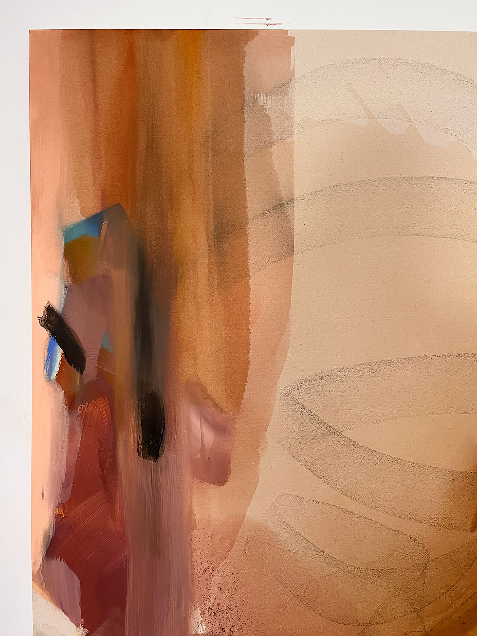 Thumbnail: Original Natural Pigment Painting by Southern Abstract Artist Heather Bird Harris. Earthy pigments amber, rust, brown, beige