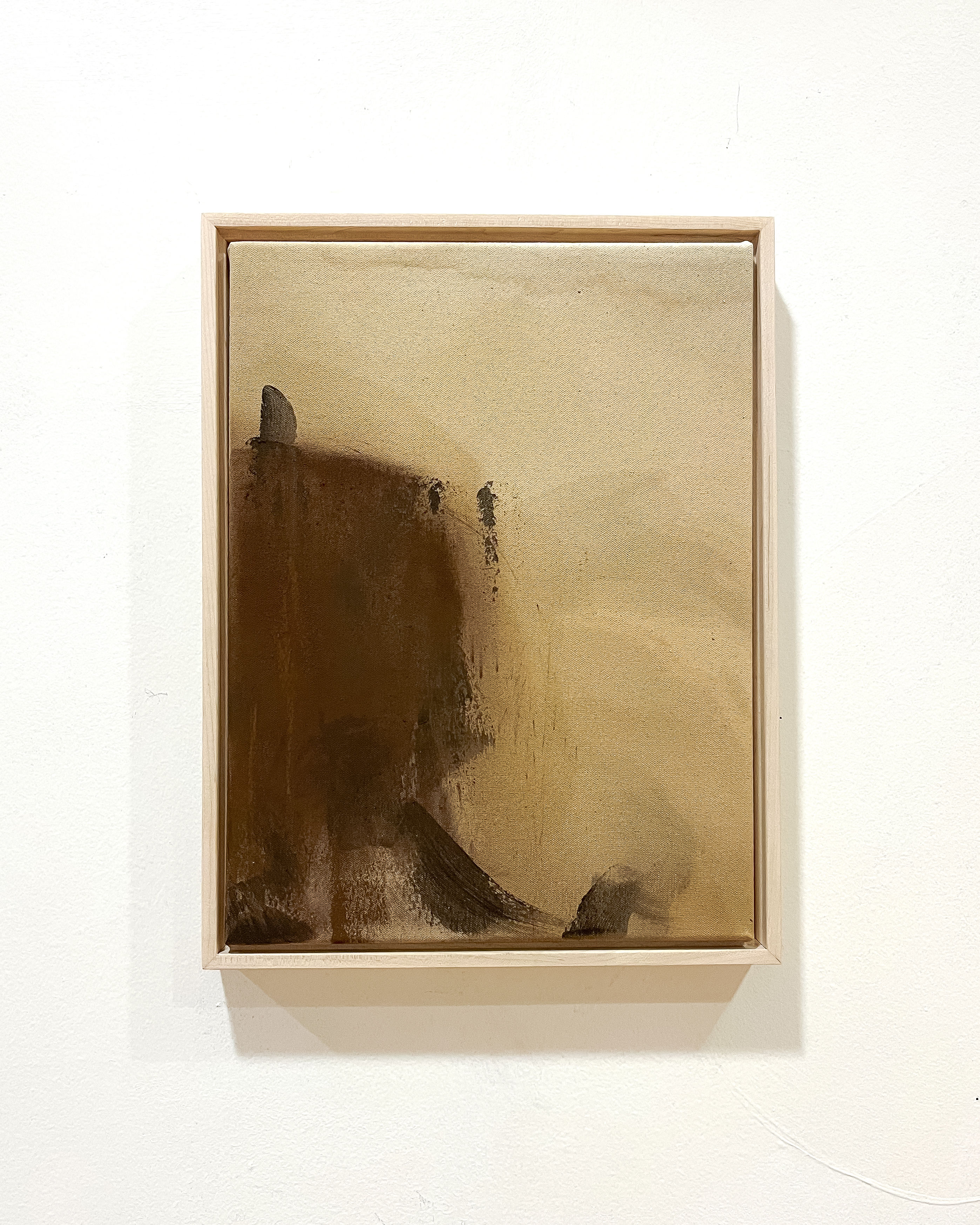 Brown, tan abstract original painting by Southern Environmental Artist Heather Bird Harris.