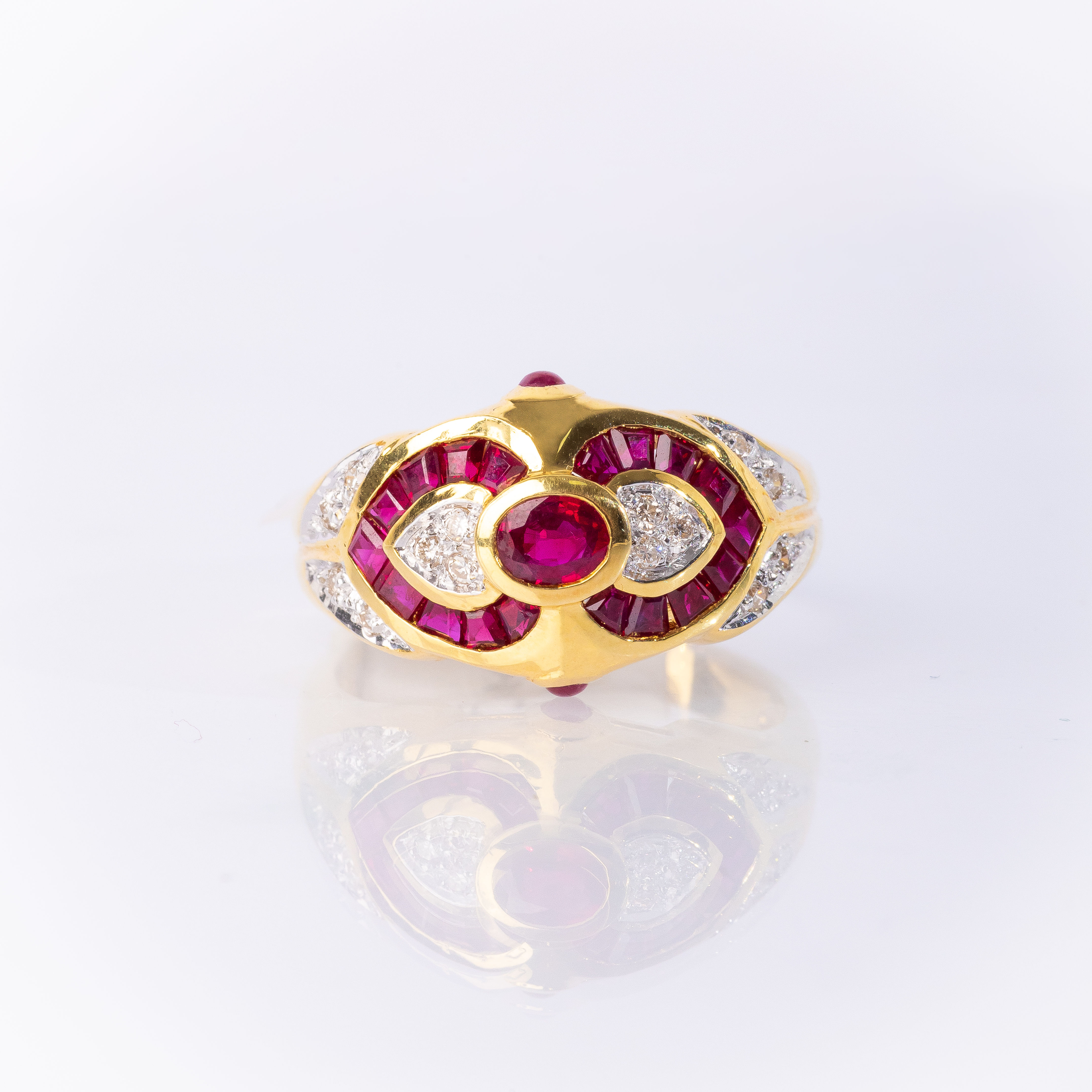 Ruby Gold Diamond Ring