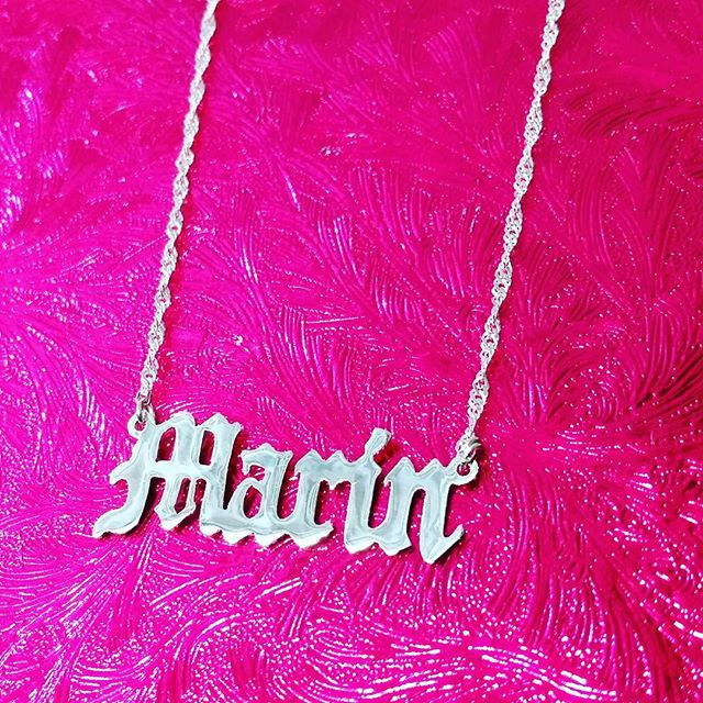 Thumbnail: Usa Name Necklace | Old Engilsh Name Necklace | Custom Name Jewelry