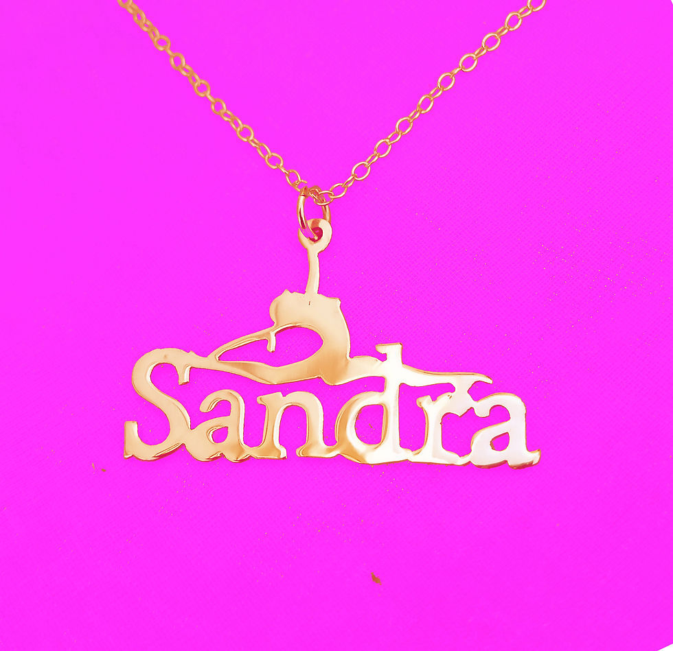 Thumbnail: GIRLS NAME NECKLACE, USA NAME NECKLACE, split necklace,