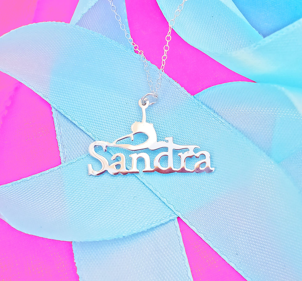 Thumbnail: GIRLS NAME NECKLACE, USA NAME NECKLACE, split necklace,