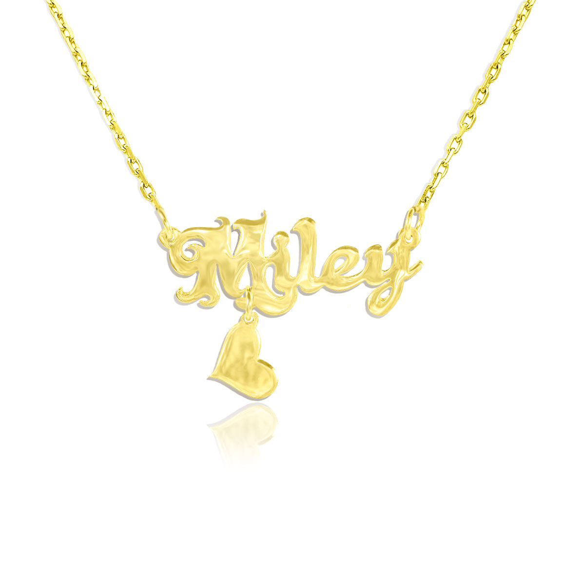 USA Name Necklace , Custom heart name necklace | Personalized Name Necklace