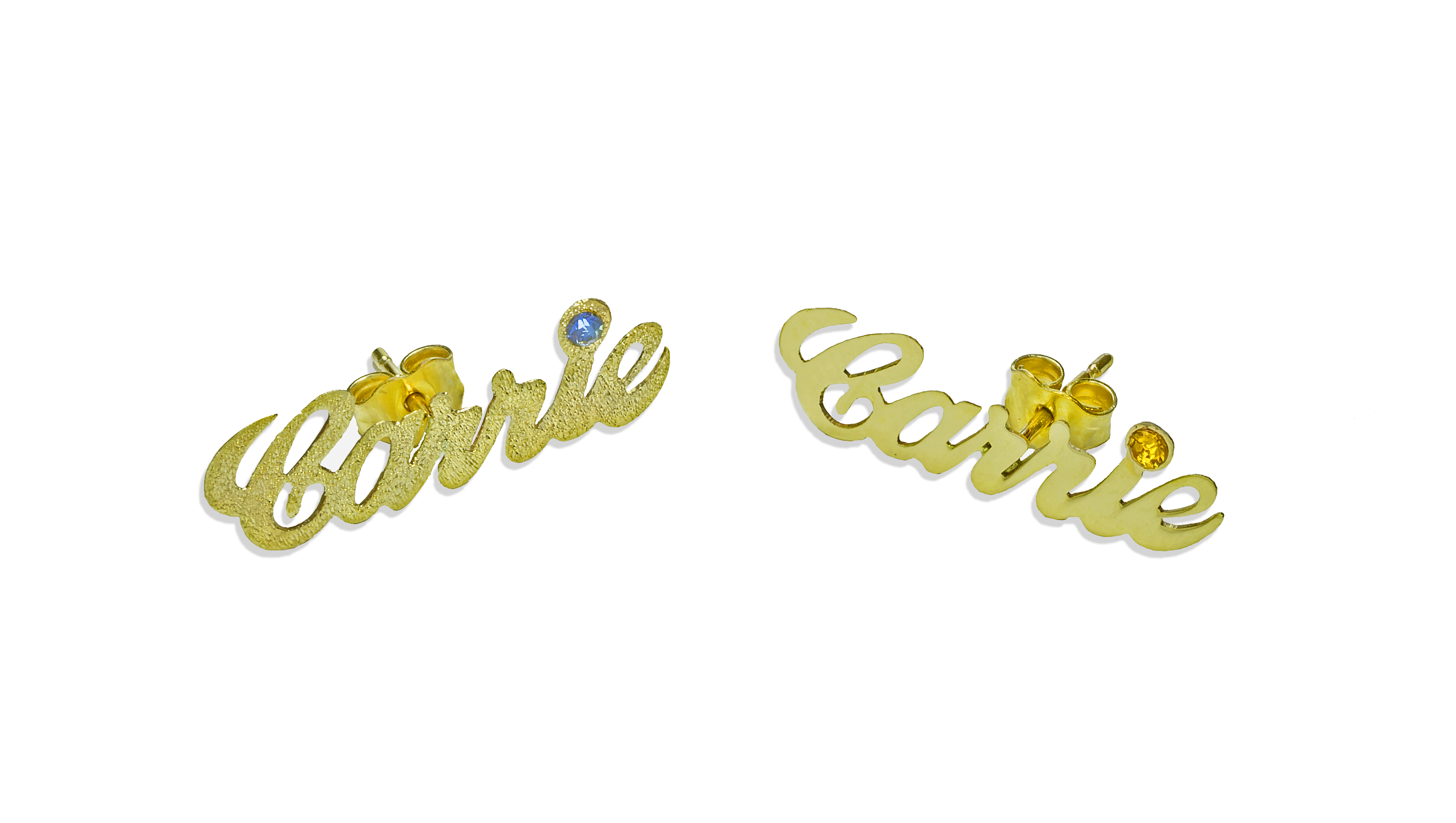 Personalized Name Earrings 18K Gold Plated | Name Earring