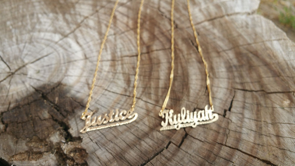 Thumbnail: Nameplate Necklace, gold nameplate necklace, women name necklace, usa name necklace, name necklace