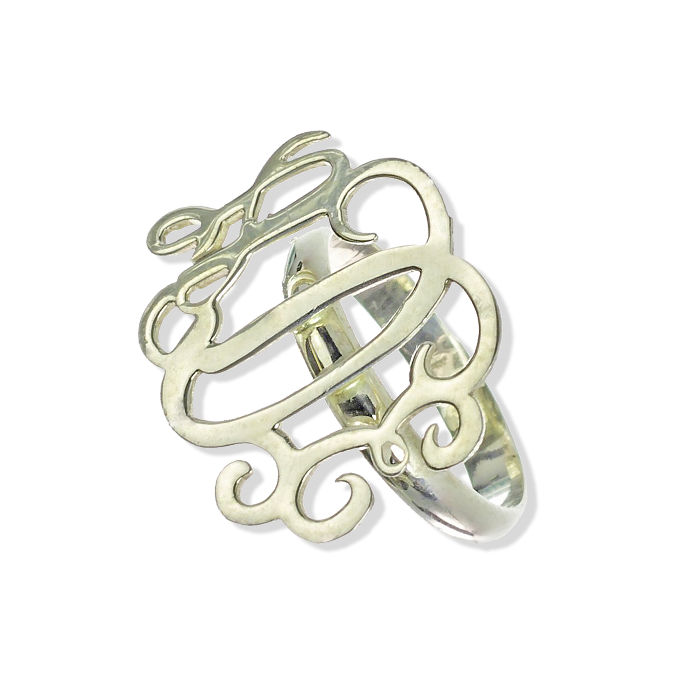 Personalized Monogram Ring Silver 0.925