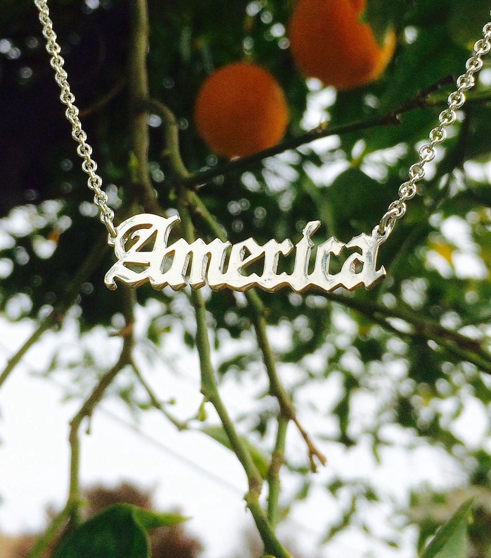 Thumbnail: Usa Name Necklace | Old Engilsh Name Necklace | Custom Name Jewelry