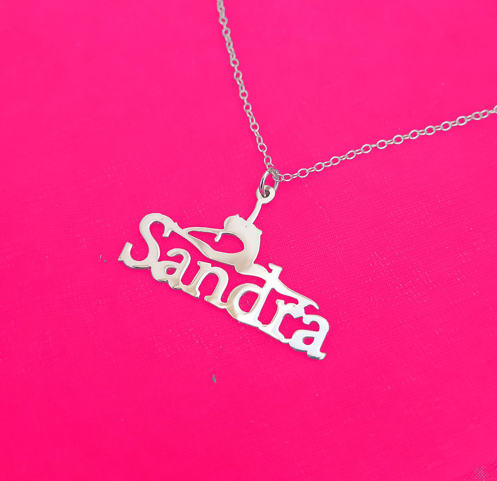 Thumbnail: GIRLS NAME NECKLACE, USA NAME NECKLACE, split necklace,