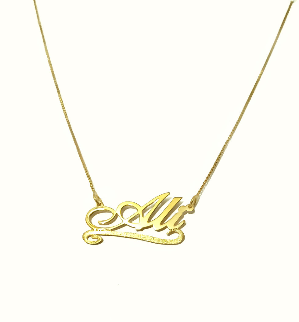Thumbnail: Personalized sparkling Gold plated Name Necklace
