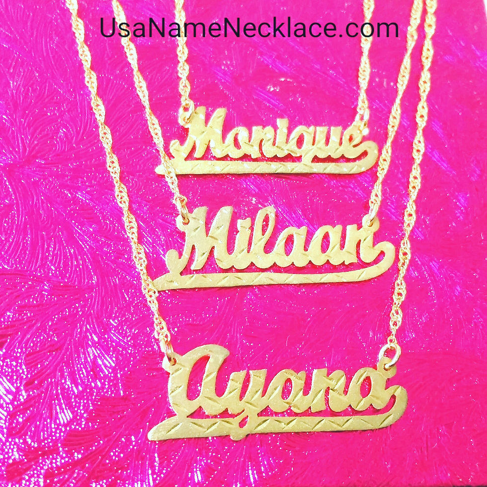 Thumbnail: Nameplate Necklace, A nameplate necklace, women name necklace, usa name necklace, name necklace