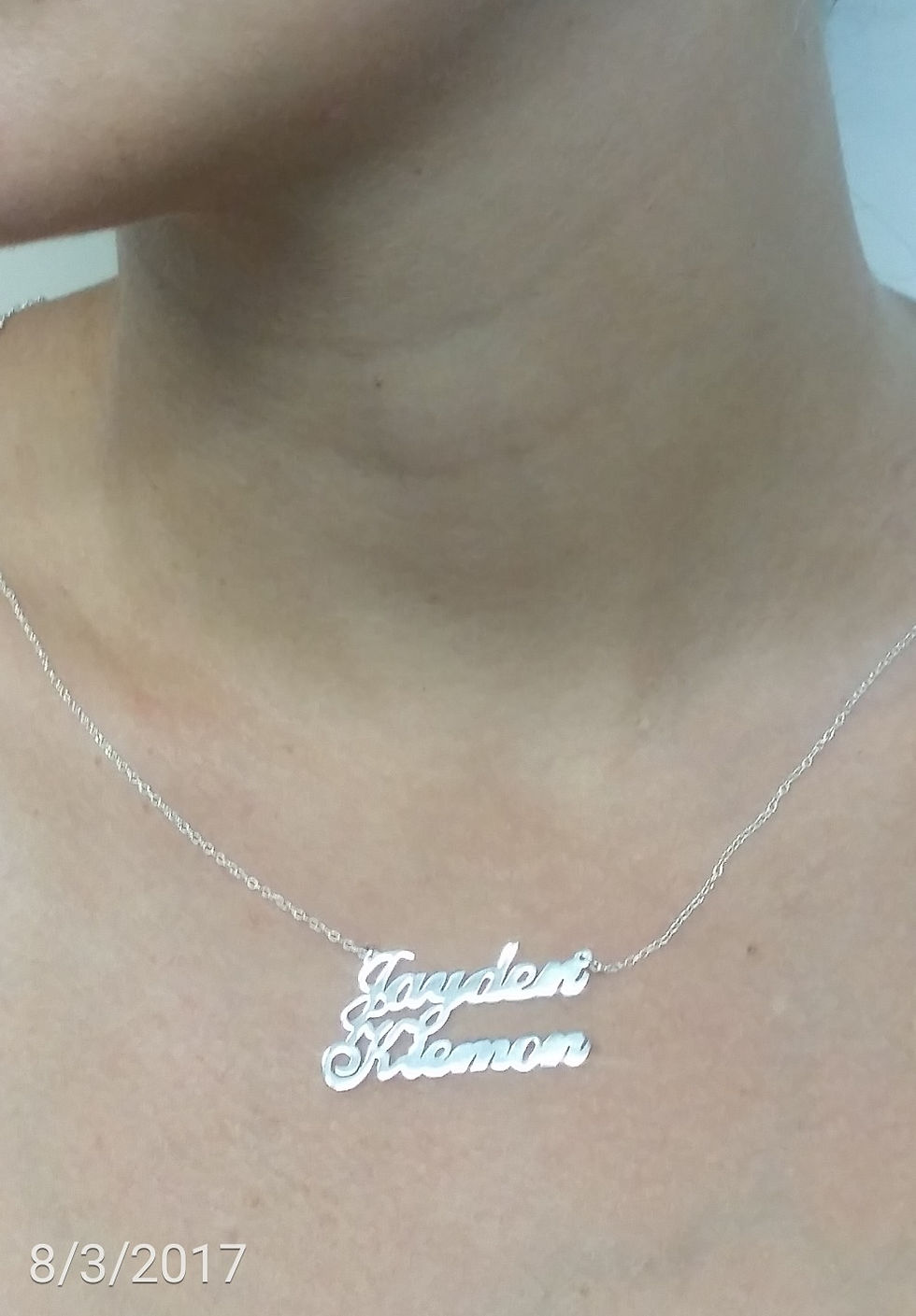 Thumbnail: Personalized Silver Couple Names Necklace