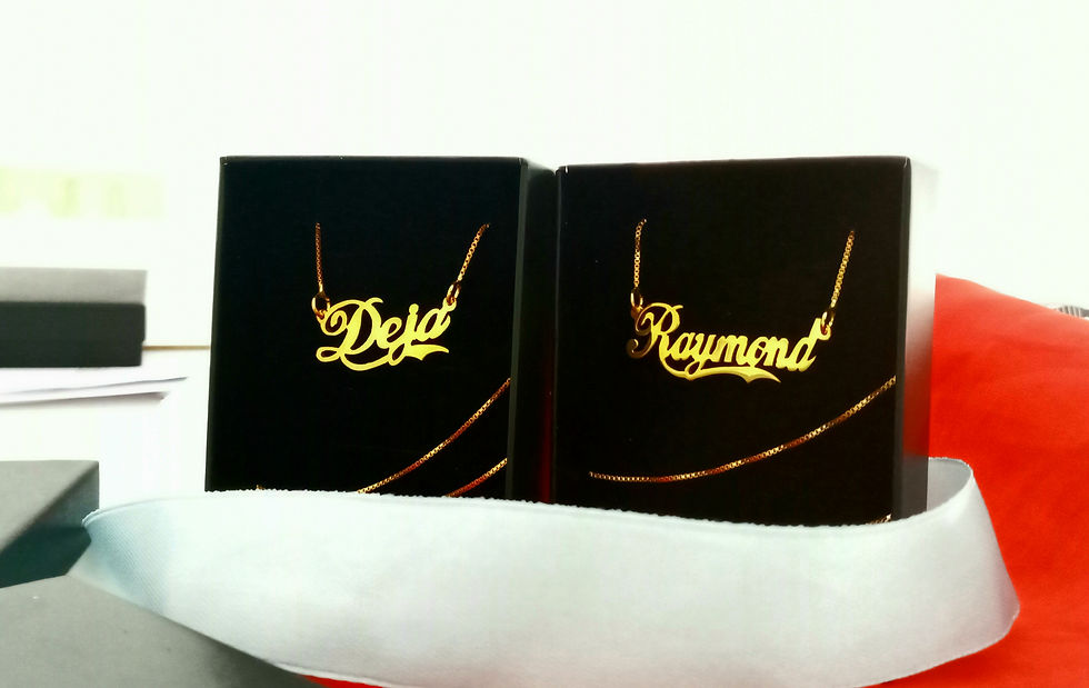 Thumbnail: Personalized Name Necklace, 18K Gold Plated
