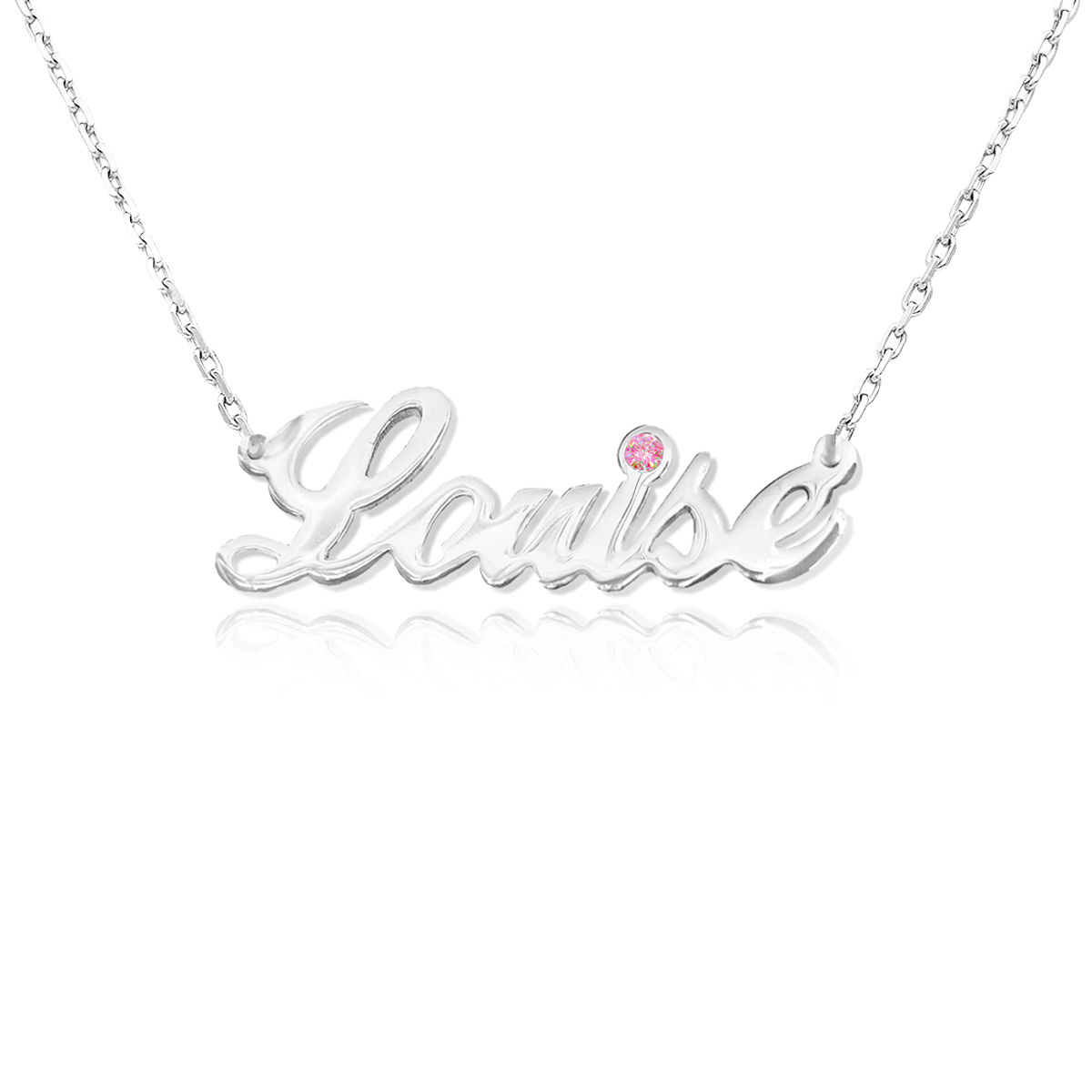 USA Name Necklace, silver name necklace, custom jewelry