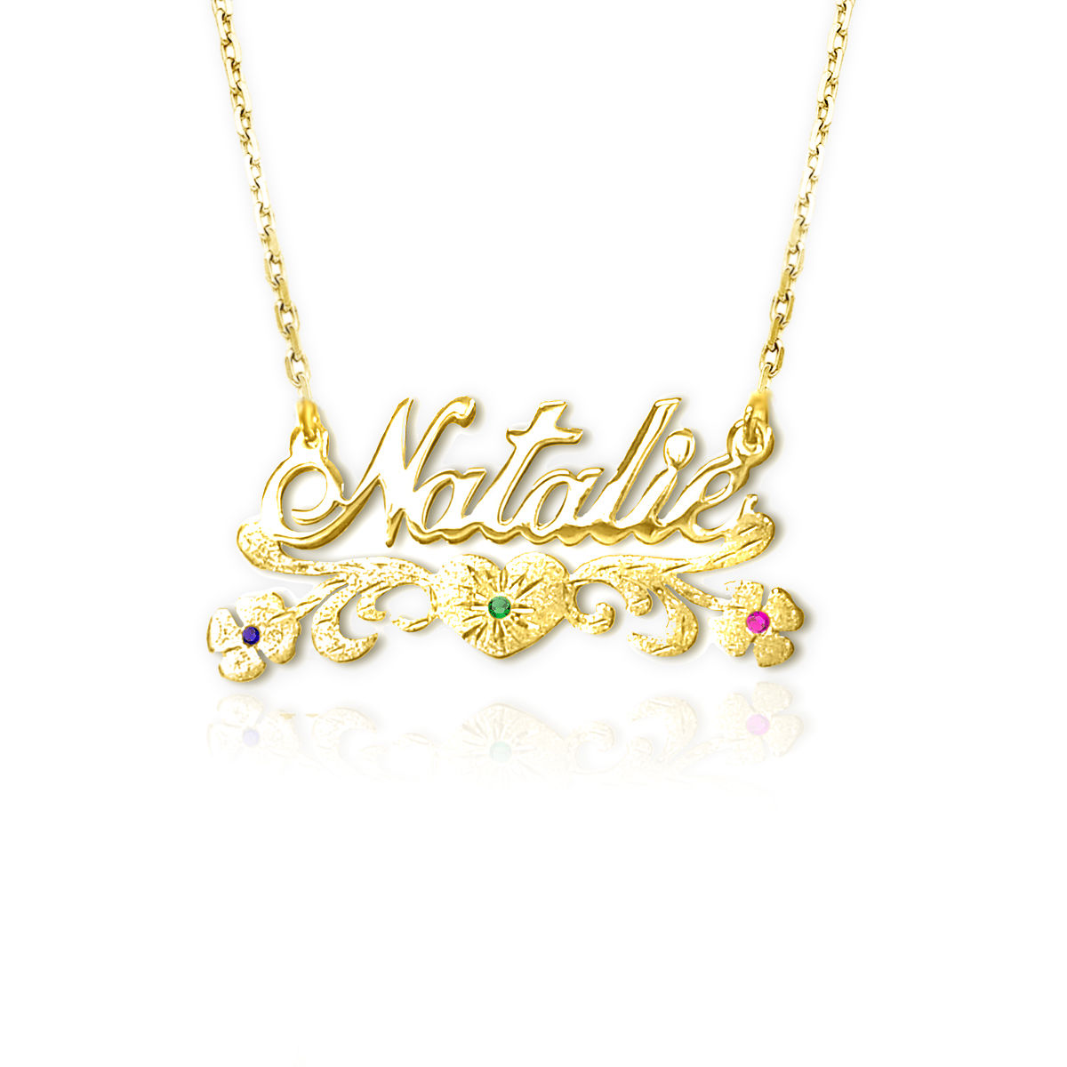 USA Name Necklace , Custom jewelry | Personalized Name Necklaces, flower name necklace